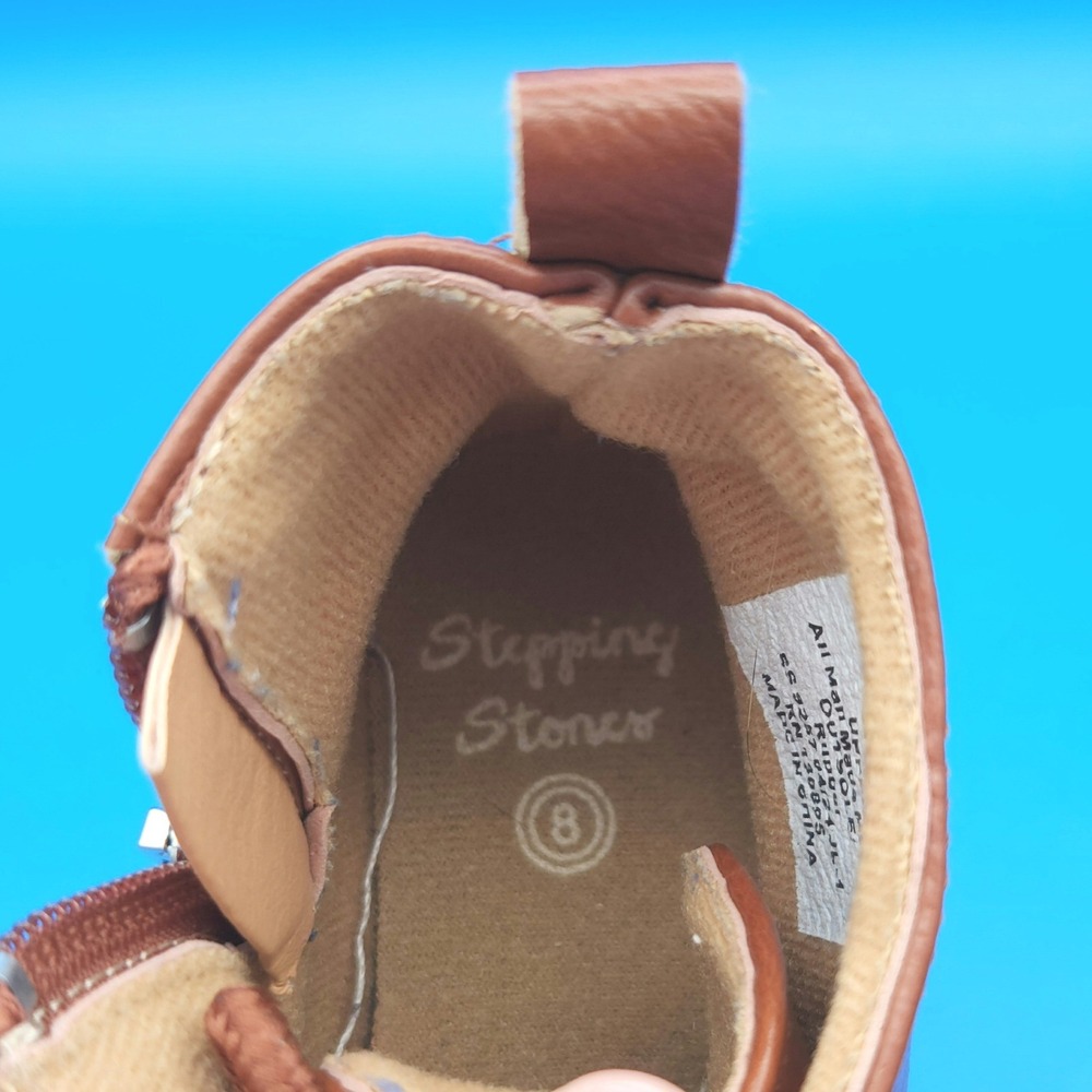 Stepping Stones Grey/Brown‎ Toddler Duck Boots size 8 - Picture 10 of 11